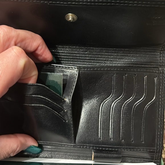 CAMELI Collection women’s genuine leather black checkbook credit card wallet vtg - Picture 14 of 14